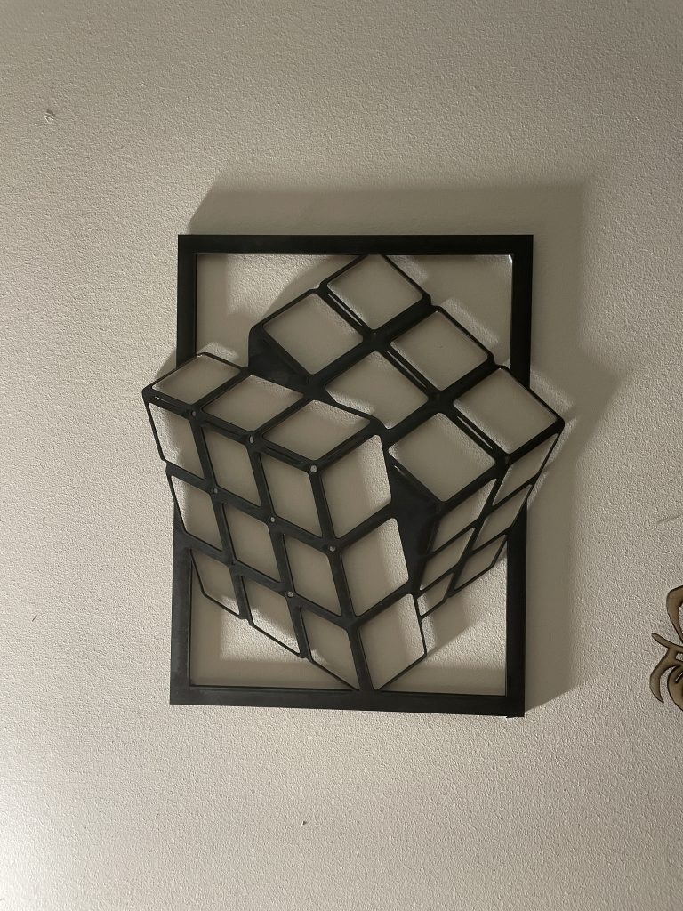 Another Rubix Cube wall art which also works extremely well outside